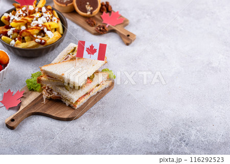 Canada Day traditional food concept. Canada Day traditional food concept. 116292523