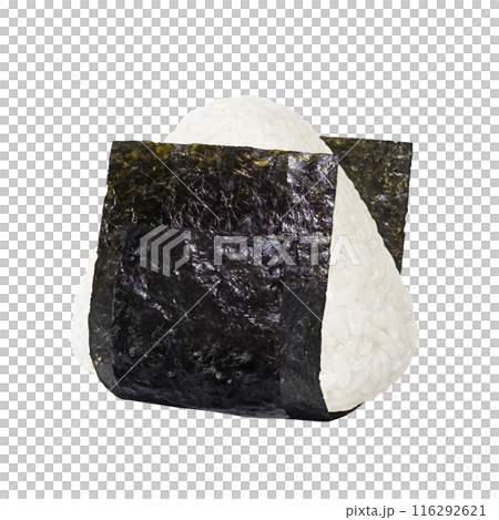 Onigiri illustration realistic white background Onigiri illustration realistic white background 116292621