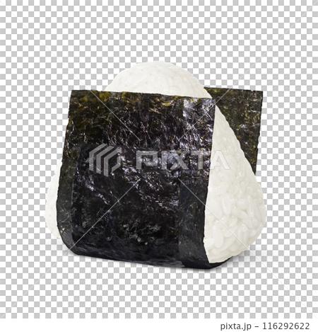 おにぎり イラスト リアル 白バック 116292622