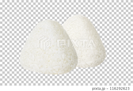 おにぎり イラスト リアル 白バック 116292623