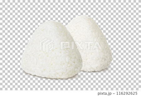 おにぎり イラスト リアル 白バック 116292625