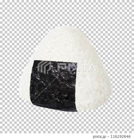 Onigiri illustration realistic white background Onigiri illustration realistic white background 116292646