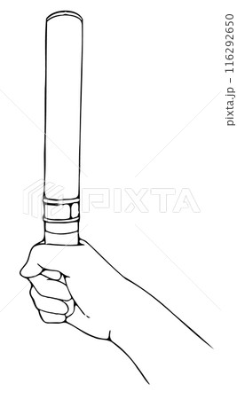 ペンライトを持ってる右手の線画4 ペンライトを持ってる右手の線画4 116292650