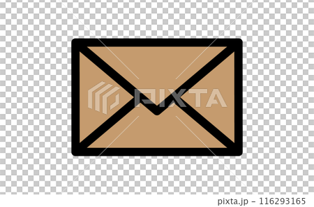 未打開的信封的線條畫圖標 116293165
