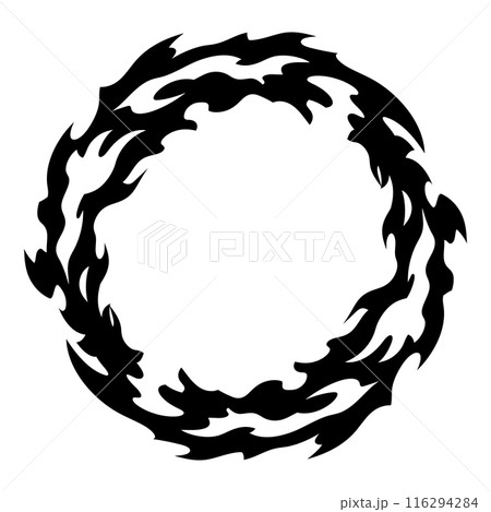 火の輪のシルエット 116294284