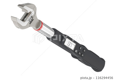 Drive Digital Torque Wrench, 3D rendering Drive Digital Torque Wrench, 3D rendering 116294456