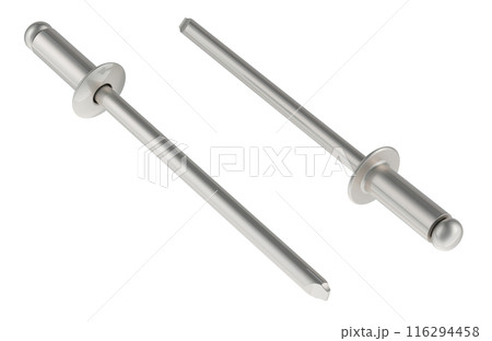 Two Blind Rivets, 3D rendering 116294458