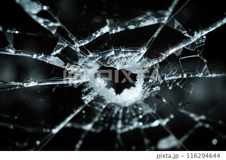 Shattered Glass: A Close-Up View of Brokennessのイラスト素材 [116294644] - PIXTA