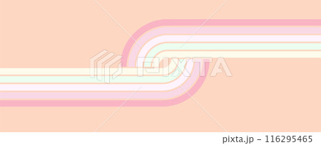 Abstract background of rainbow Wavy Line design pink shades. Vector pattern ready to use for cloth, textile. 116295465
