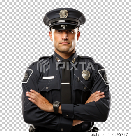 Police Officer Posing for Picture 116295757