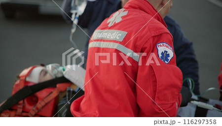 People, paramedic and help patient in outdoor on scene for emergency, rescue and support. Emt team, healthcare and oral oxygen for injured person on accident for medical service, care and first aid People, paramedic and help patient in outdoor on scene for emergency, rescue and support. Emt team, healthcare and oral oxygen for injured person on accident for medical service, care and first aid 116297358