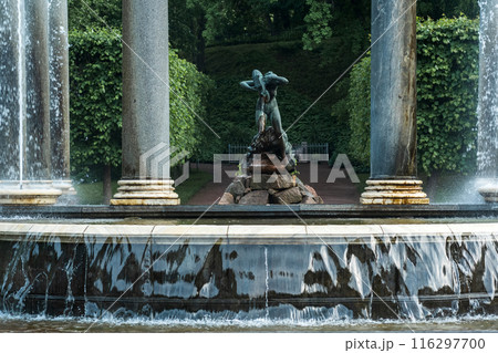 Lion Cascade in Peterhof Palace park, Saint-Petersburg Lion Cascade in Peterhof Palace park, Saint-Petersburg 116297700