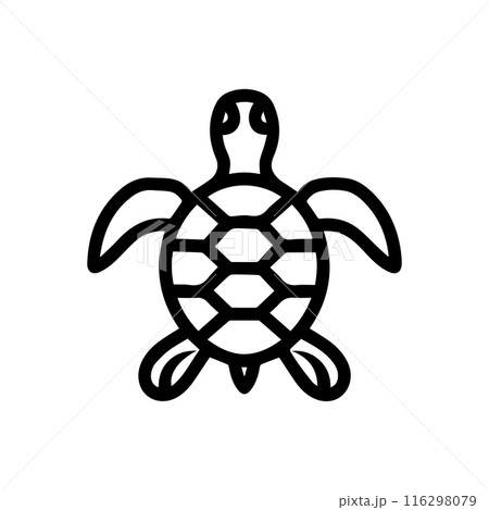 Turtle icon or modern line symbol. Vector line art and icon design with bold outline. Black and white Pixel Perfect minimalistic symbol isolated white background. Silhouette simple thin sign Turtle icon or modern line symbol. Vector line art and icon design with bold outline. Black and white Pixel Perfect minimalistic symbol isolated white background. Silhouette simple thin sign 116298079