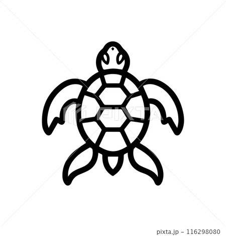 Turtle icon or modern line symbol. Vector line art and icon design with bold outline. Black and white Pixel Perfect minimalistic symbol isolated white background. Silhouette simple thin sign Turtle icon or modern line symbol. Vector line art and icon design with bold outline. Black and white Pixel Perfect minimalistic symbol isolated white background. Silhouette simple thin sign 116298080