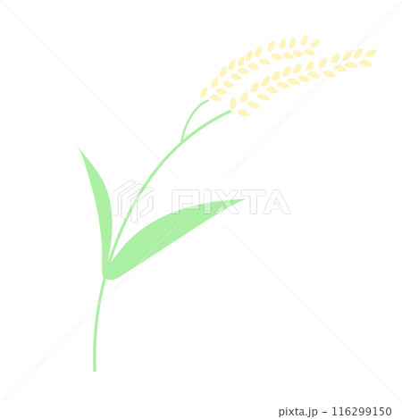 スタンプ風の稲のイラスト 116299150