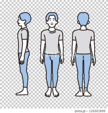 Simple illustration of a woman with correct posture 116301699