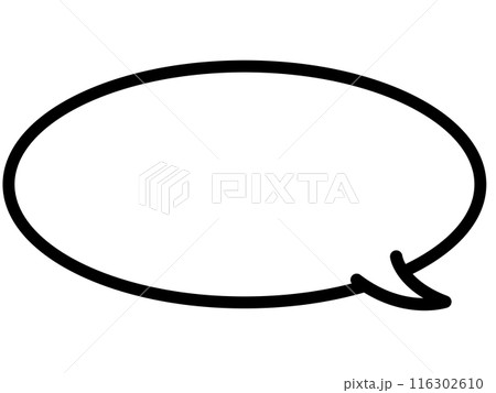 シンプルで使いやすい黒い線の吹き出し シンプルで使いやすい黒い線の吹き出し 116302610