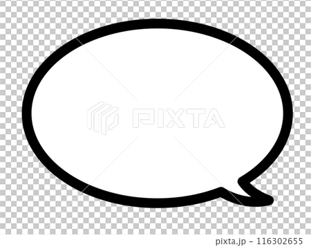 Simple and easy to use black line speech bubble Simple and easy to use black line speech bubble 116302655