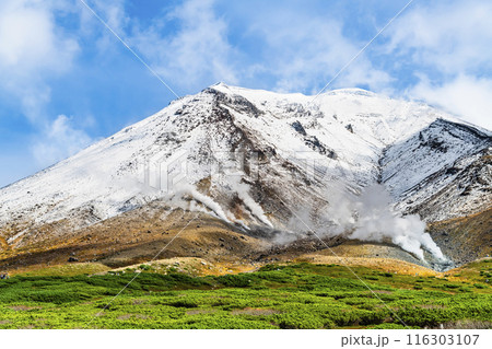 北海道 旭岳 ~冠雪と紅葉のコントラスト~ 北海道 旭岳 ~冠雪と紅葉のコントラスト~ 116303107