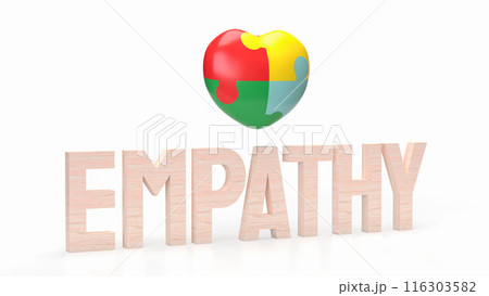 The puzzle heart multicolour for empathy and teamwork 3d rendering. The puzzle heart multicolour for empathy and teamwork 3d rendering. 116303582