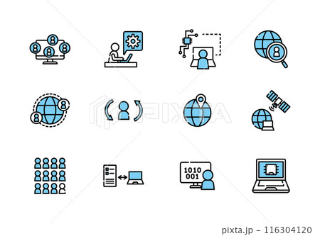 ビジネス パソコン アイコン セット ビジネス パソコン アイコン セット 116304120