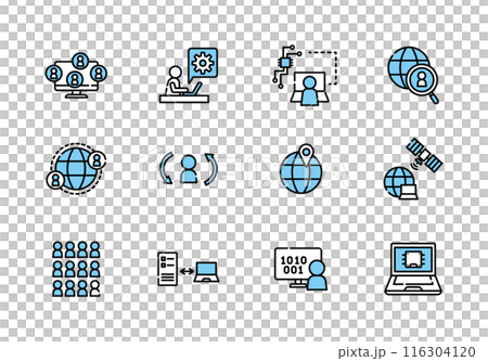 ビジネス パソコン アイコン セット ビジネス パソコン アイコン セット 116304120