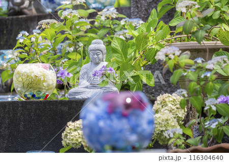 壷阪寺あじさいモニュメント 紫陽花ガラスボール 壷阪寺あじさいモニュメント 紫陽花ガラスボール 116304640