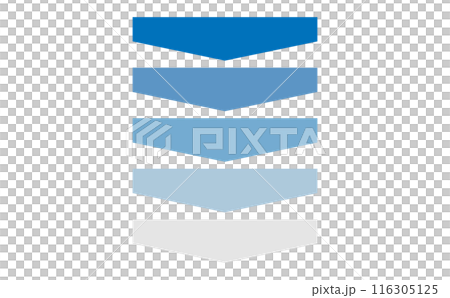 Set of blue arrows flow chart 116305125