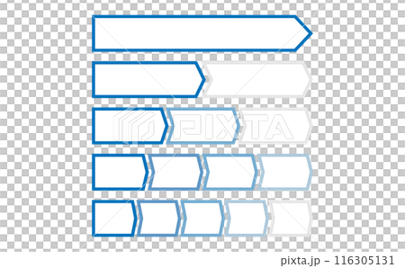 Set of blue ribbon flow charts 116305131