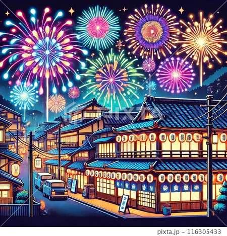 街を彩る花火 116305433