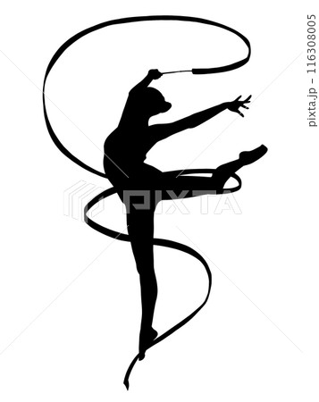 新体操のシルエット 新体操のシルエット 116308005