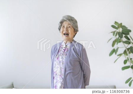 笑顔の80代の女性 116308736