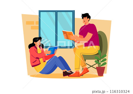 A couple spends the day doing activities they both enjoy A couple spends the day doing activities they both enjoy 116310324