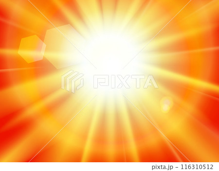 熱い太陽の光のイラスト 116310512
