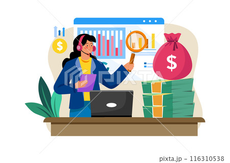 An executive presents a proposal to secure funding for a project. An executive presents a proposal to secure funding for a project. 116310538