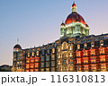 Taj Mahal Palace Hotel at twilight, Mumbai, India. 116310813