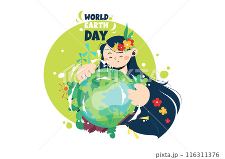 World Earth Day Illustration concept on white background 116311376