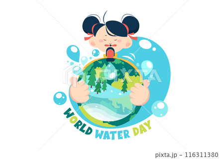 World Water Day Illustration concept on white background 116311380