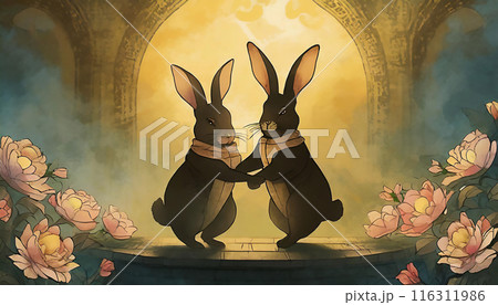 異世界のラビットのいる風景 AI画像 異世界のラビットのいる風景 AI画像 116311986