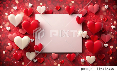 Paper valentine card 116312330