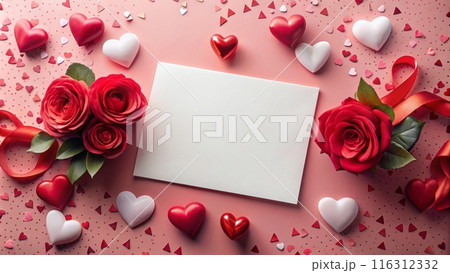 Paper valentine card 116312332