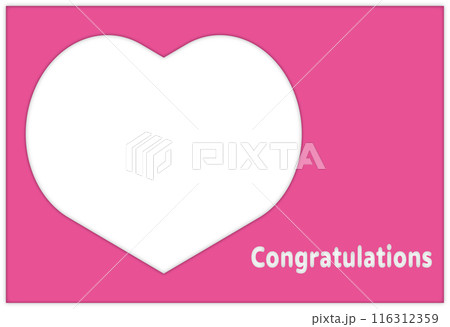 可愛いハートの3dフレーム 116312359