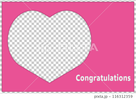 可愛いハートの3dフレーム 116312359