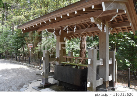 鎌倉鶴岡八幡宮　白旗神社の手水舎 116313620