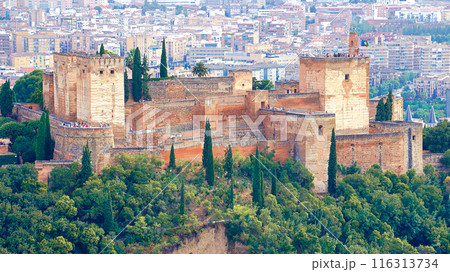 サンミゲル展望台から見たアルハンブラ宮殿【スペイン/グラナダ】 サンミゲル展望台から見たアルハンブラ宮殿【スペイン/グラナダ】 116313734