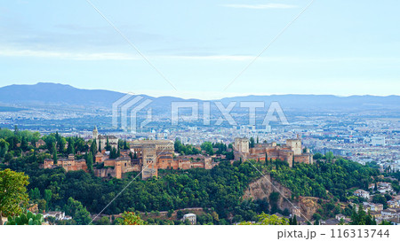 サンミゲル展望台から見たアルハンブラ宮殿【スペイン/グラナダ】 サンミゲル展望台から見たアルハンブラ宮殿【スペイン/グラナダ】 116313744
