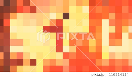 orange pixel background 116314134