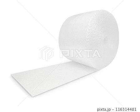 a roll of bubble wrap, which is a type of plastic sheeting with small, air-filled bubbles that is used to protect fragile items during shipping. a roll of bubble wrap, which is a type of plastic sheeting with small, air-filled bubbles that is used to protect fragile items during shipping. 116314481