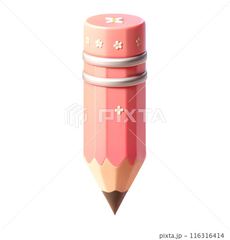 3d pink pencil 116316414