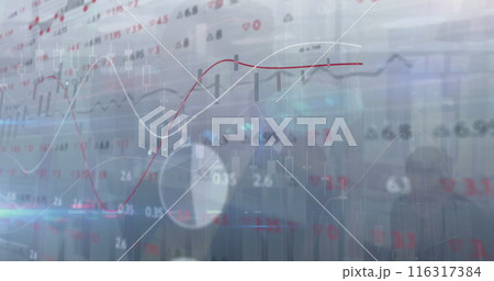 Image of financial data processing over business people Image of financial data processing over business people 116317384